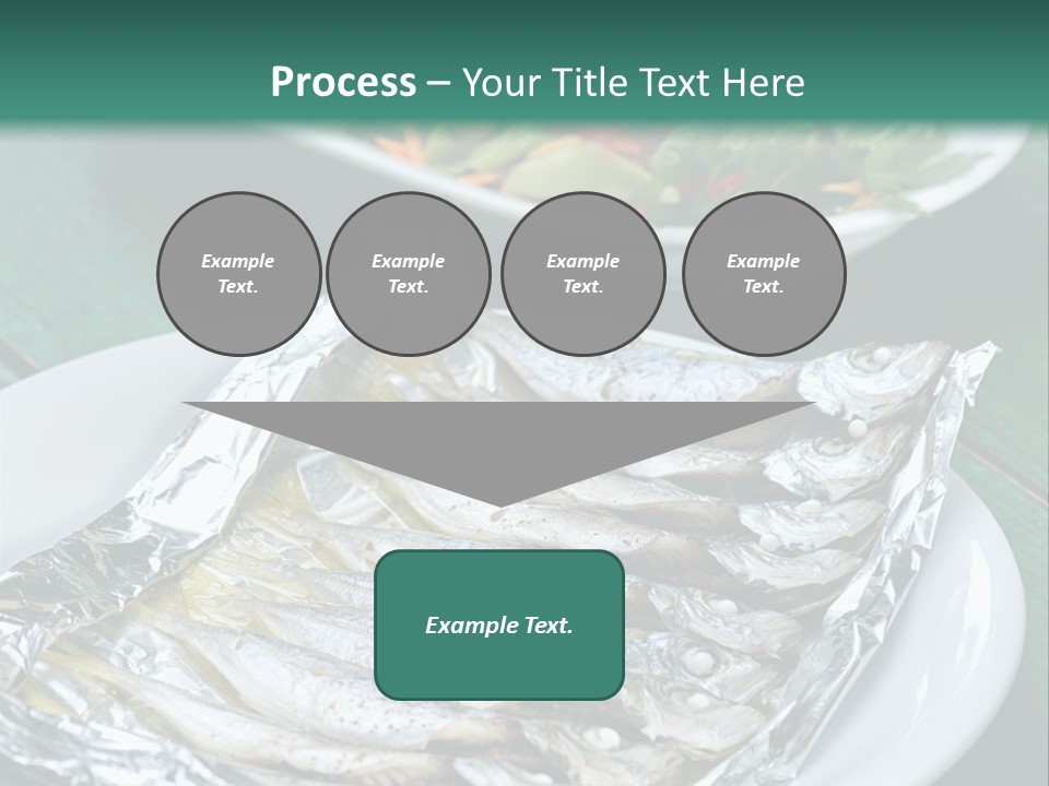 A Plate Of Fish Next To A Bowl Of Salad PowerPoint Template