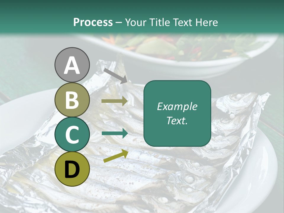 A Plate Of Fish Next To A Bowl Of Salad PowerPoint Template