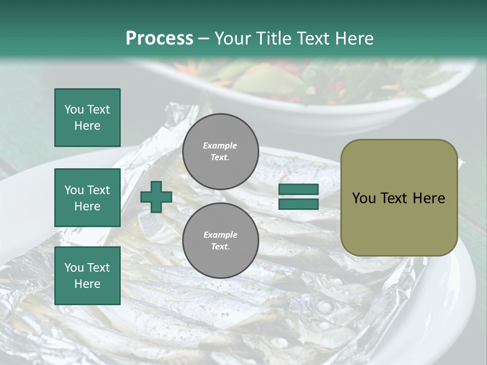 A Plate Of Fish Next To A Bowl Of Salad PowerPoint Template