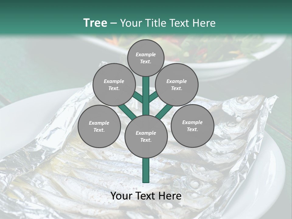 A Plate Of Fish Next To A Bowl Of Salad PowerPoint Template
