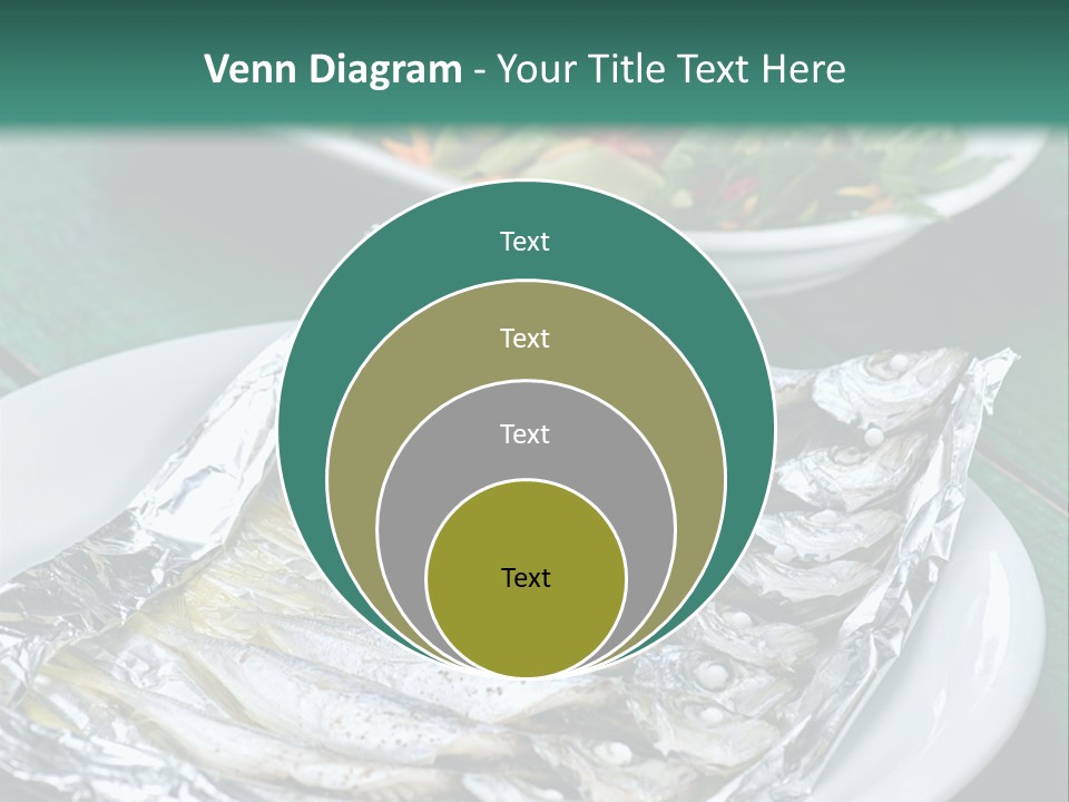 A Plate Of Fish Next To A Bowl Of Salad PowerPoint Template