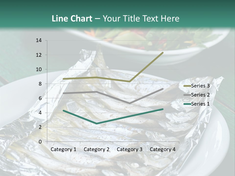 A Plate Of Fish Next To A Bowl Of Salad PowerPoint Template