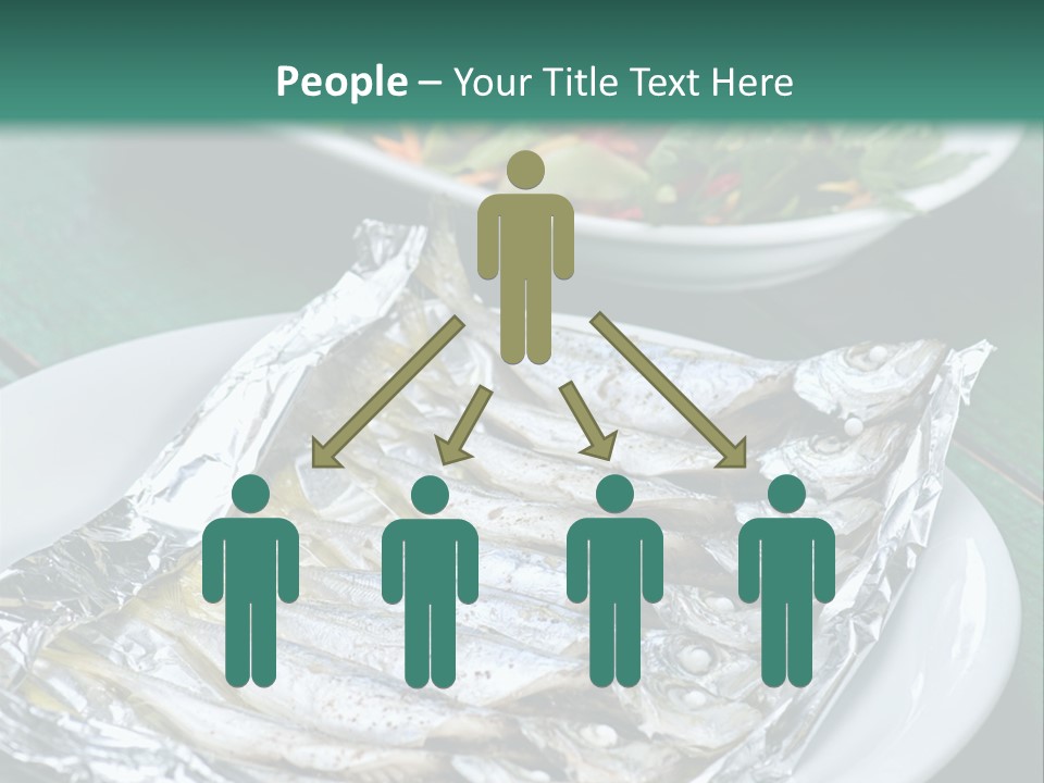 A Plate Of Fish Next To A Bowl Of Salad PowerPoint Template