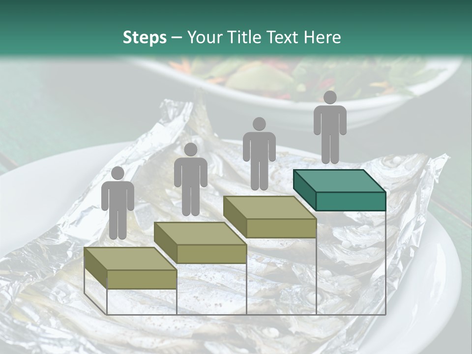 A Plate Of Fish Next To A Bowl Of Salad PowerPoint Template