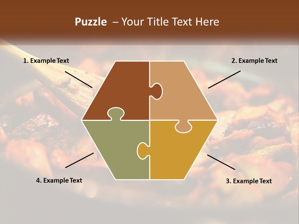 A Pan Filled With Food And A Wooden Spoon PowerPoint Template