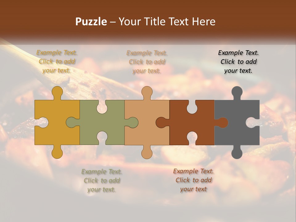 A Pan Filled With Food And A Wooden Spoon PowerPoint Template