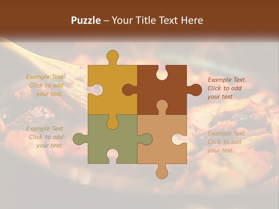 A Pan Filled With Food And A Wooden Spoon PowerPoint Template