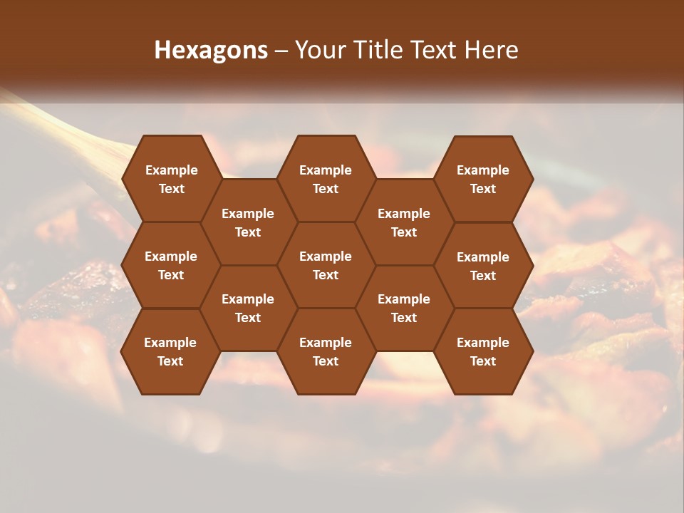 A Pan Filled With Food And A Wooden Spoon PowerPoint Template