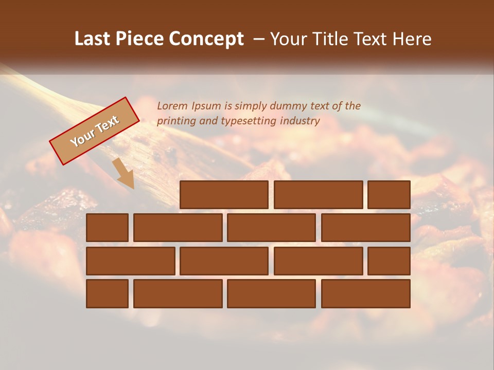 A Pan Filled With Food And A Wooden Spoon PowerPoint Template