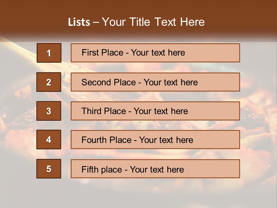 A Pan Filled With Food And A Wooden Spoon PowerPoint Template