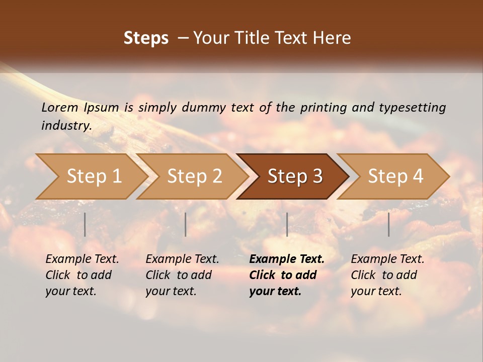 A Pan Filled With Food And A Wooden Spoon PowerPoint Template