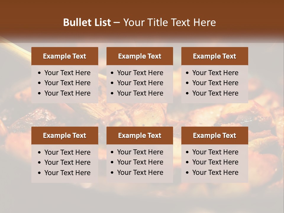 A Pan Filled With Food And A Wooden Spoon PowerPoint Template