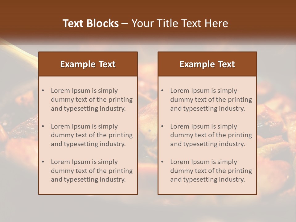 A Pan Filled With Food And A Wooden Spoon PowerPoint Template