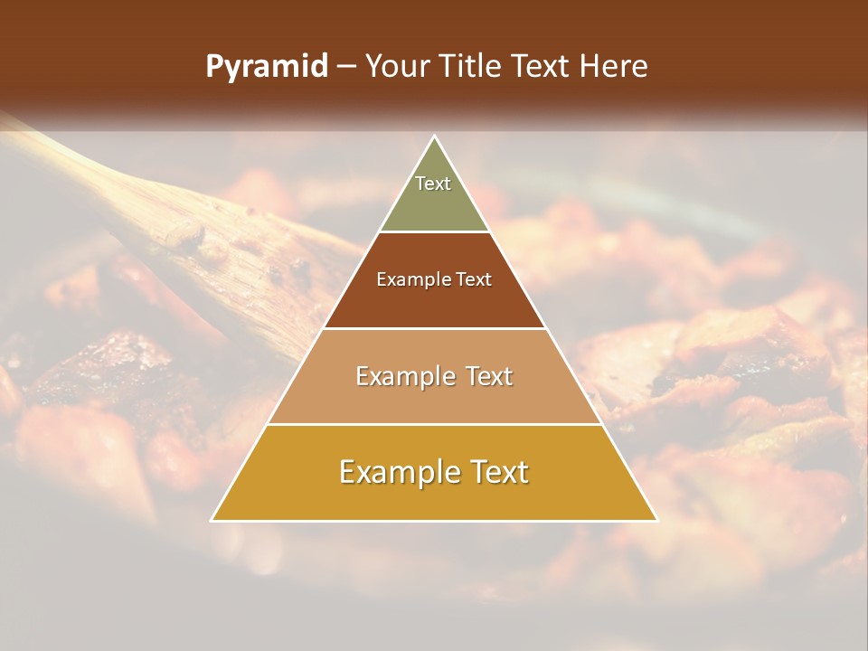 A Pan Filled With Food And A Wooden Spoon PowerPoint Template