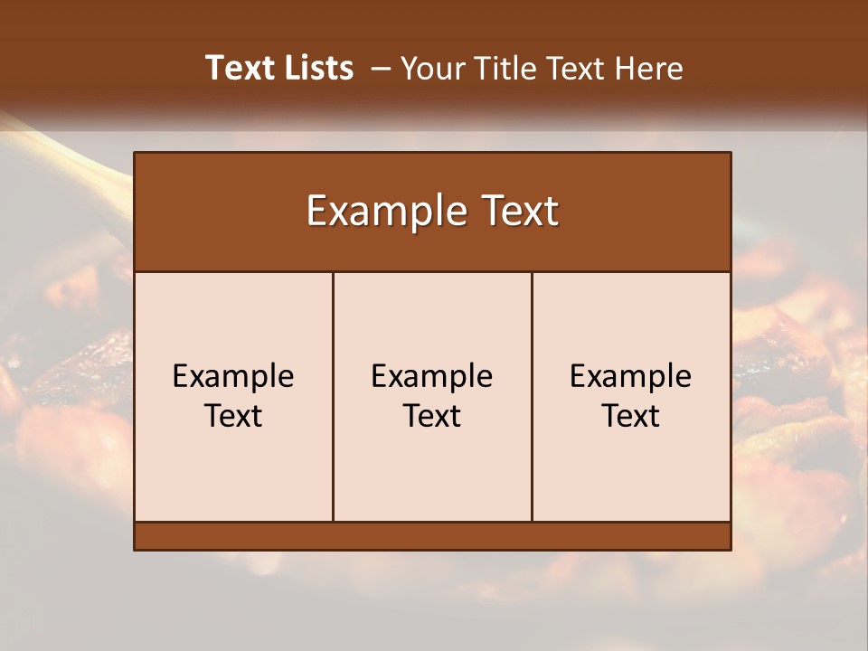 A Pan Filled With Food And A Wooden Spoon PowerPoint Template