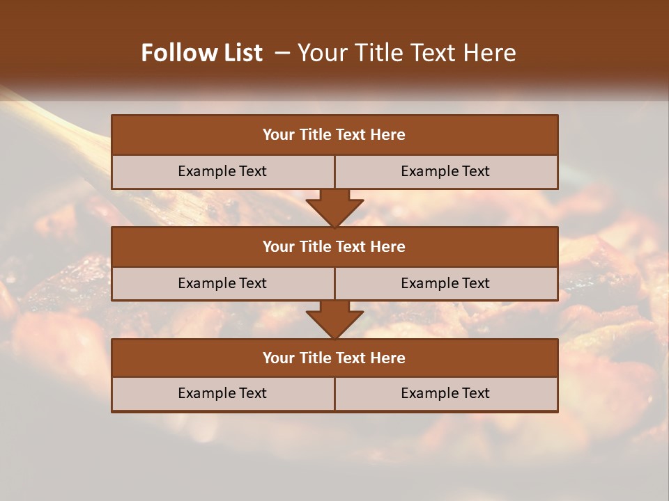 A Pan Filled With Food And A Wooden Spoon PowerPoint Template