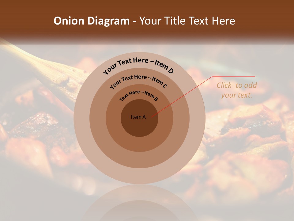 A Pan Filled With Food And A Wooden Spoon PowerPoint Template