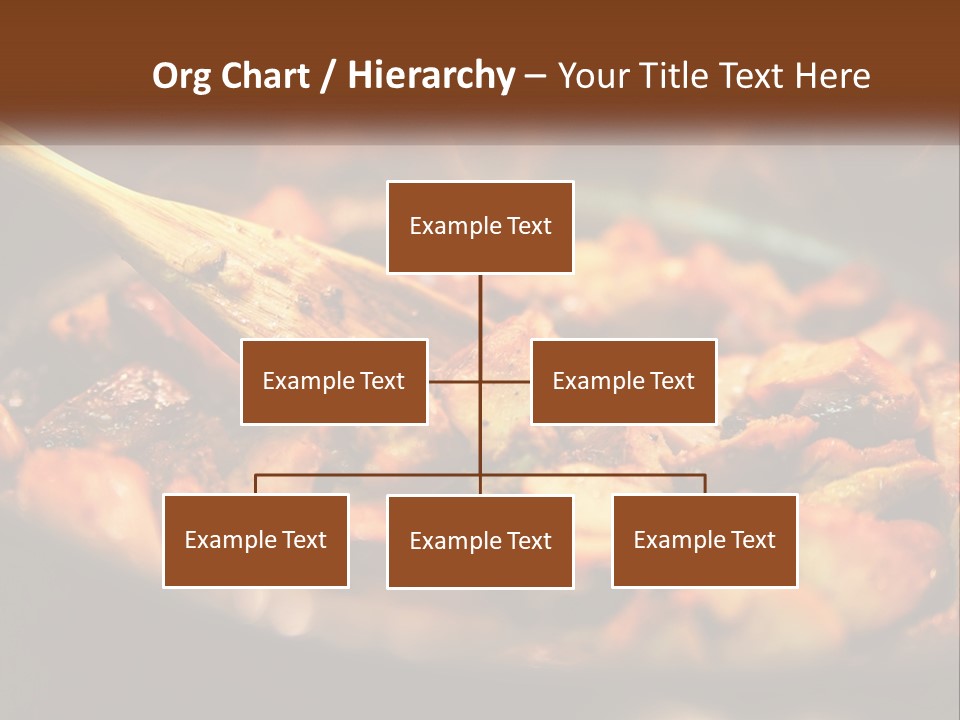 A Pan Filled With Food And A Wooden Spoon PowerPoint Template
