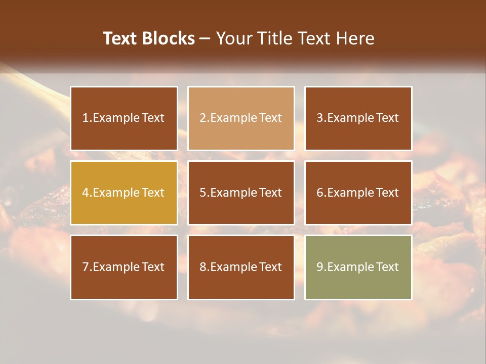 A Pan Filled With Food And A Wooden Spoon PowerPoint Template