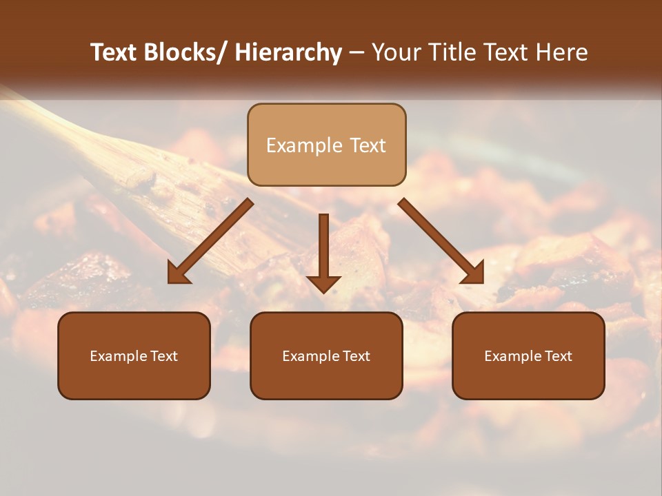 A Pan Filled With Food And A Wooden Spoon PowerPoint Template