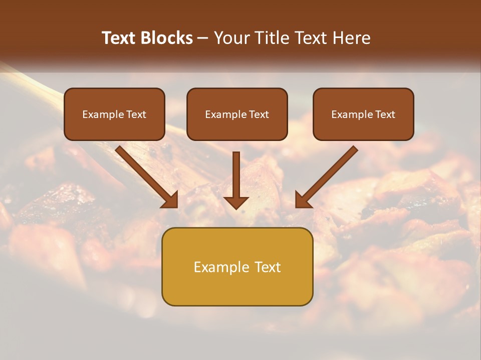 A Pan Filled With Food And A Wooden Spoon PowerPoint Template