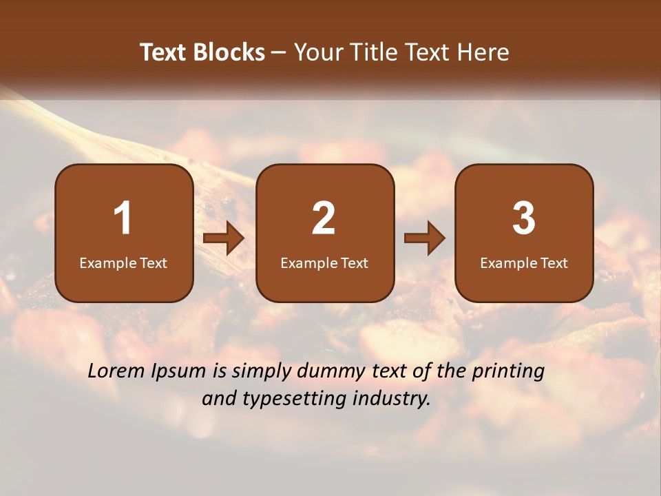 A Pan Filled With Food And A Wooden Spoon PowerPoint Template