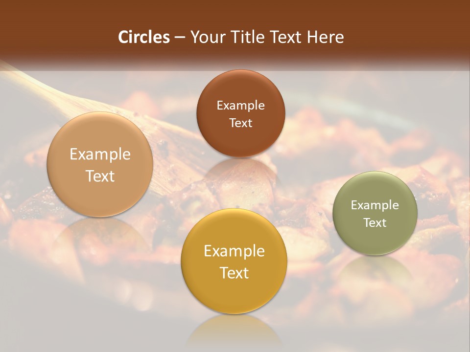 A Pan Filled With Food And A Wooden Spoon PowerPoint Template