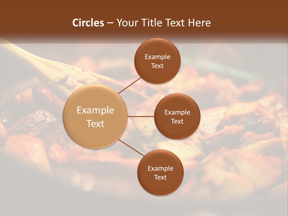 A Pan Filled With Food And A Wooden Spoon PowerPoint Template