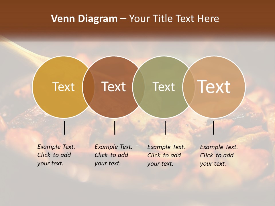 A Pan Filled With Food And A Wooden Spoon PowerPoint Template
