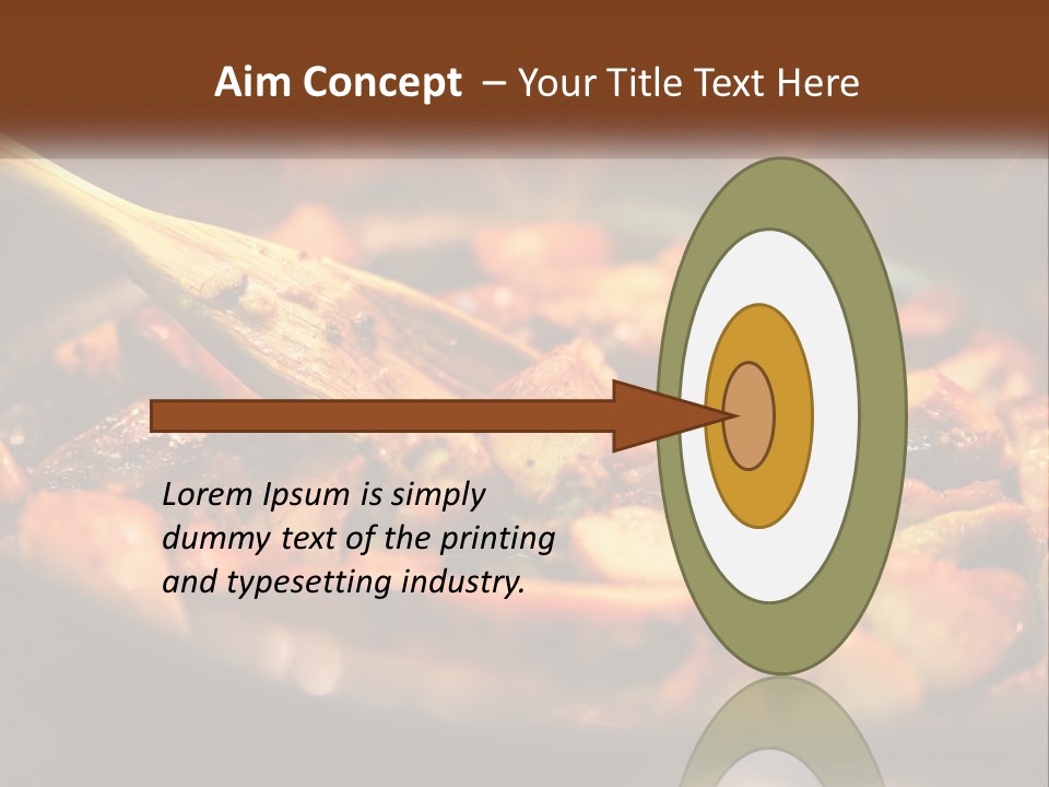 A Pan Filled With Food And A Wooden Spoon PowerPoint Template
