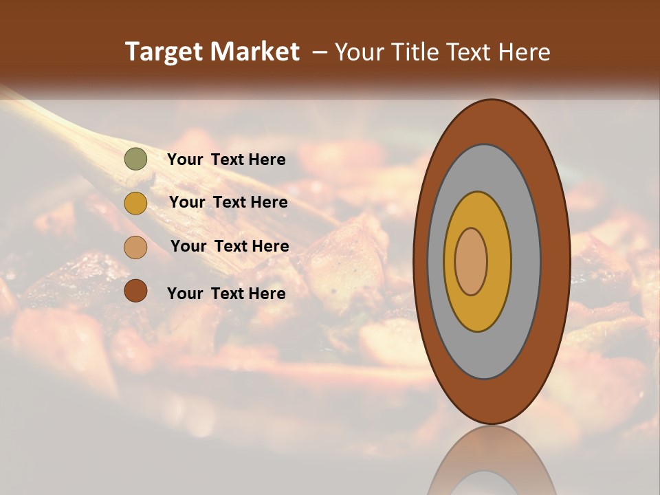 A Pan Filled With Food And A Wooden Spoon PowerPoint Template
