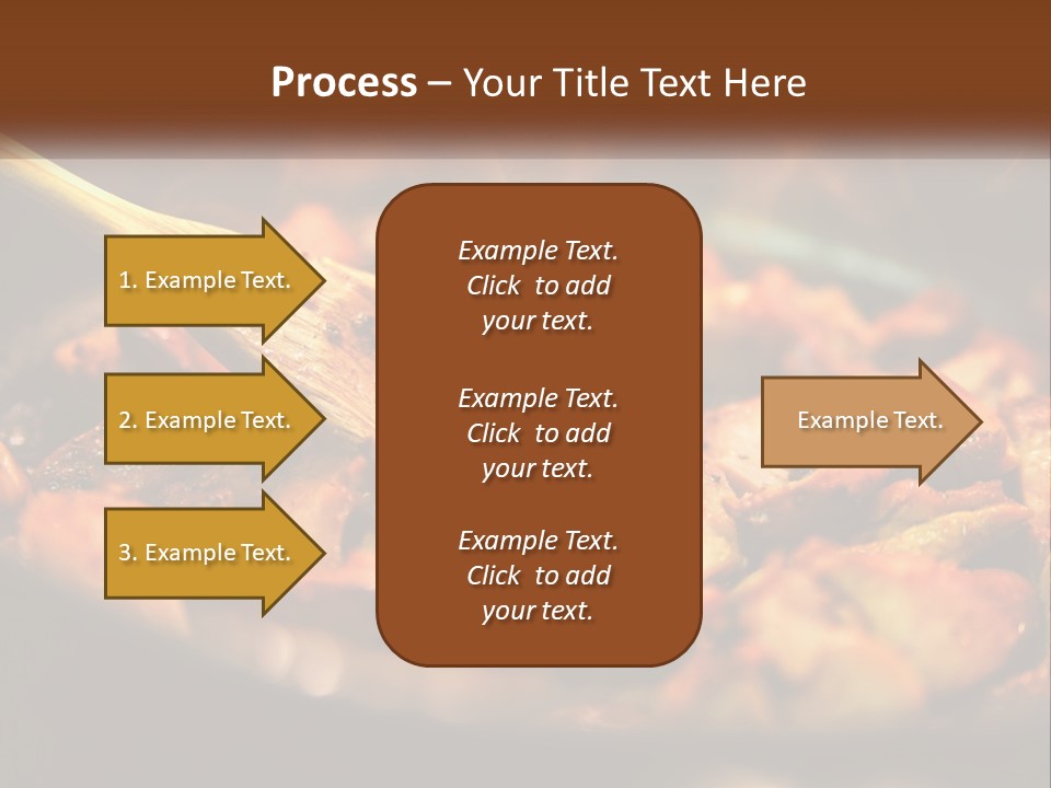 A Pan Filled With Food And A Wooden Spoon PowerPoint Template