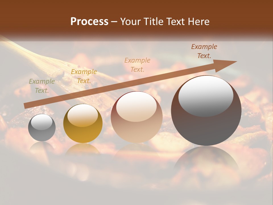 A Pan Filled With Food And A Wooden Spoon PowerPoint Template