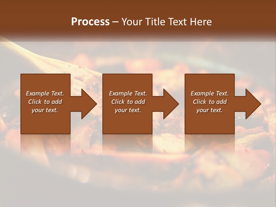 A Pan Filled With Food And A Wooden Spoon PowerPoint Template