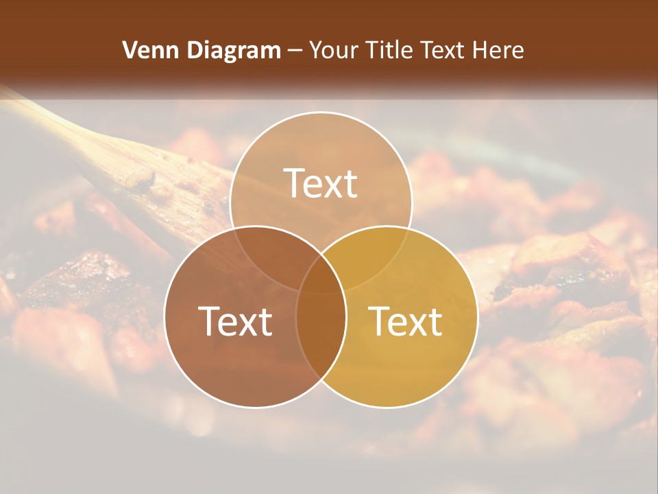 A Pan Filled With Food And A Wooden Spoon PowerPoint Template