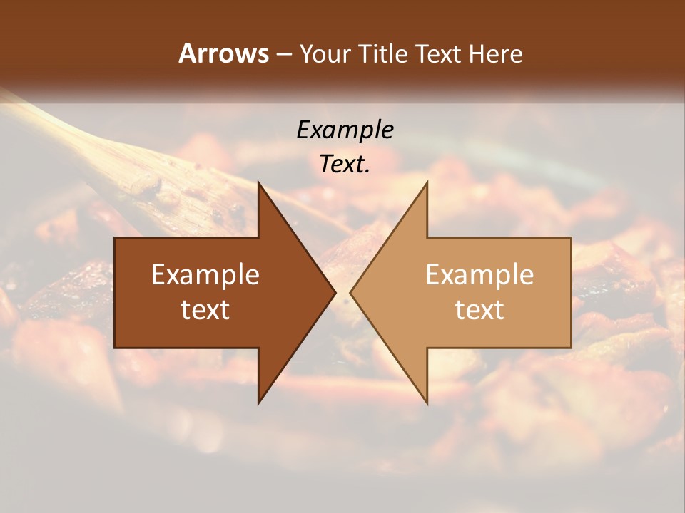 A Pan Filled With Food And A Wooden Spoon PowerPoint Template