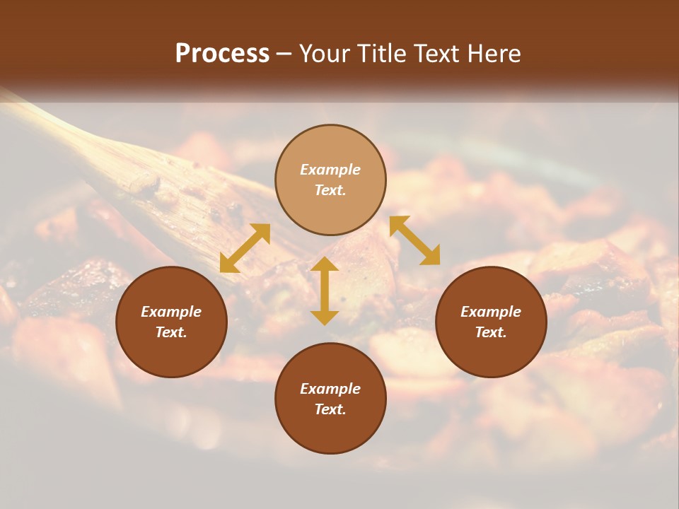 A Pan Filled With Food And A Wooden Spoon PowerPoint Template