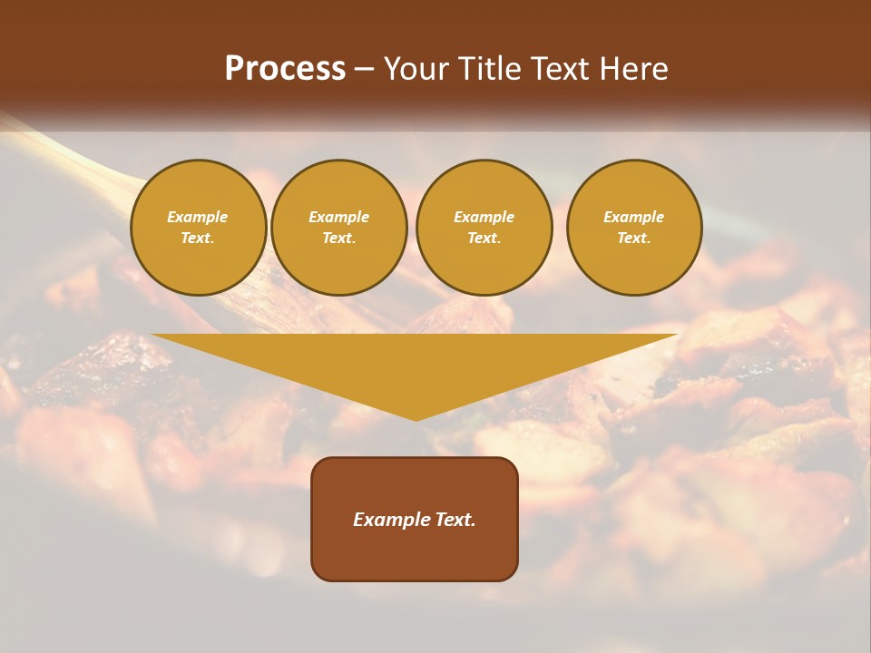 A Pan Filled With Food And A Wooden Spoon PowerPoint Template