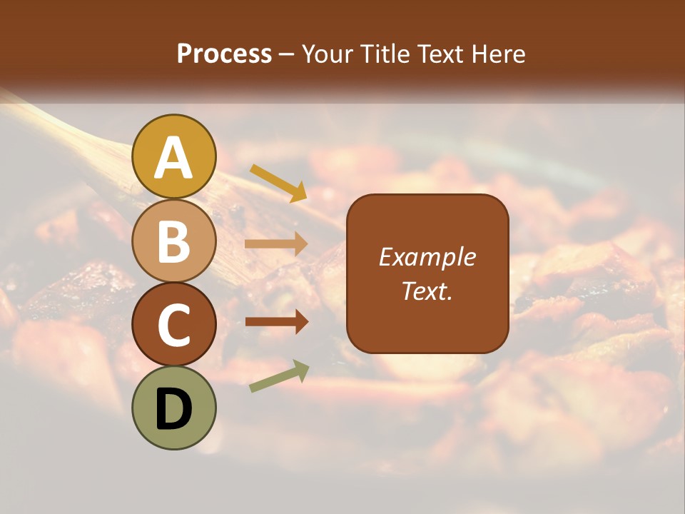 A Pan Filled With Food And A Wooden Spoon PowerPoint Template