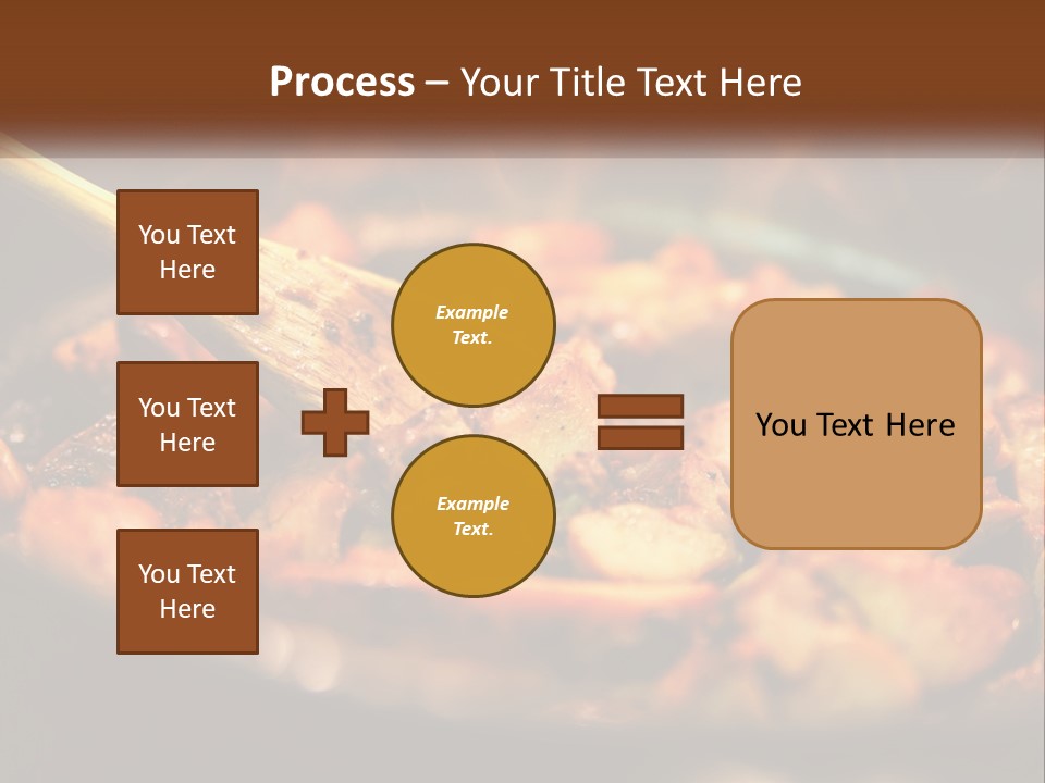 A Pan Filled With Food And A Wooden Spoon PowerPoint Template