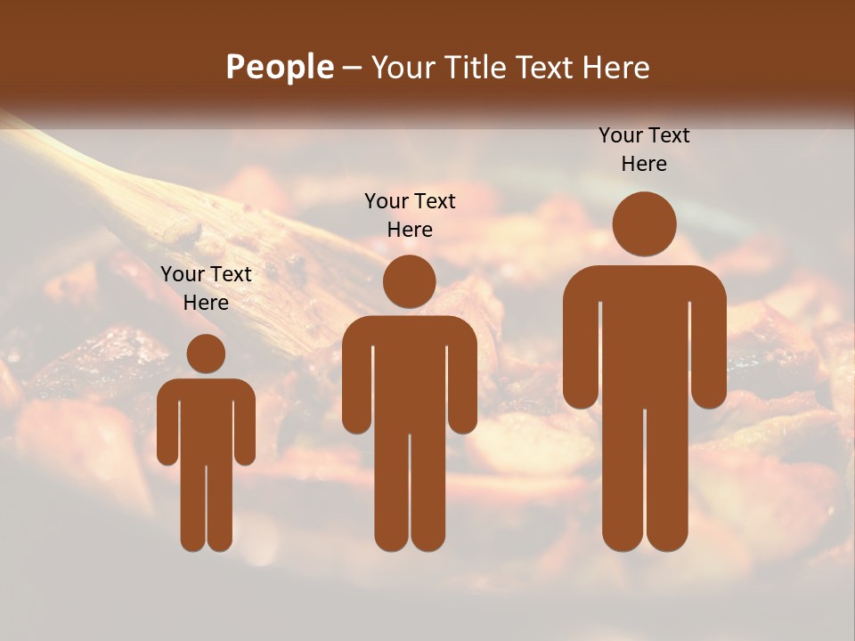 A Pan Filled With Food And A Wooden Spoon PowerPoint Template