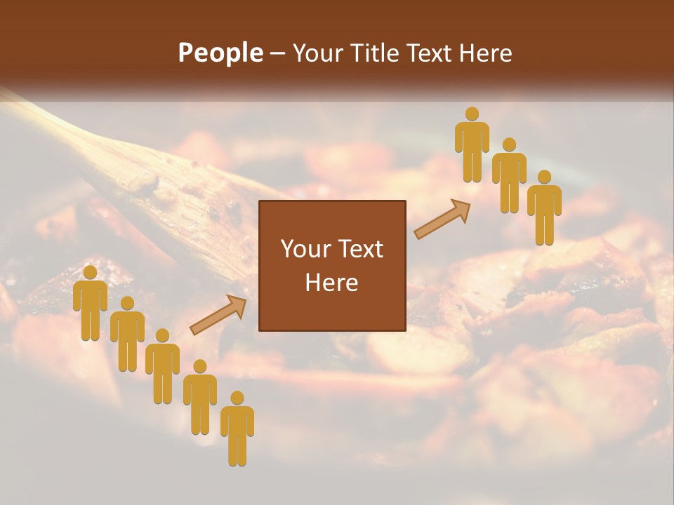 A Pan Filled With Food And A Wooden Spoon PowerPoint Template