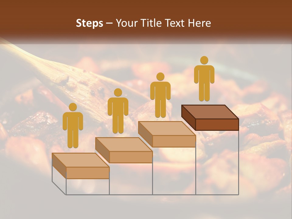 A Pan Filled With Food And A Wooden Spoon PowerPoint Template