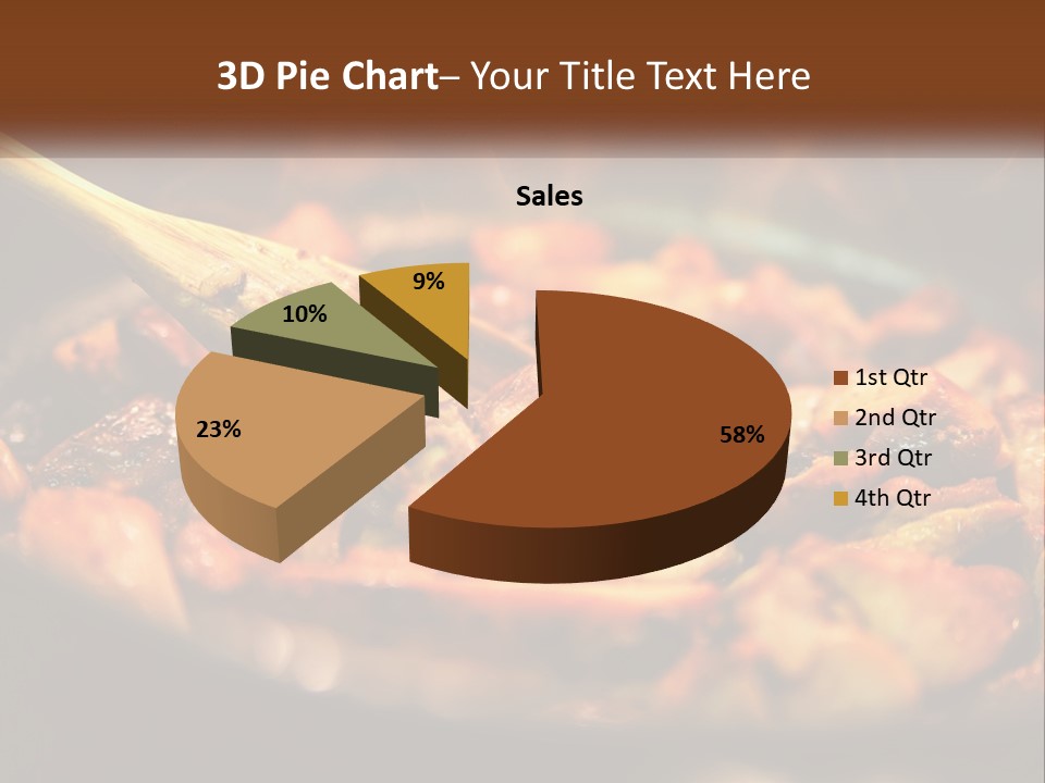 A Pan Filled With Food And A Wooden Spoon PowerPoint Template