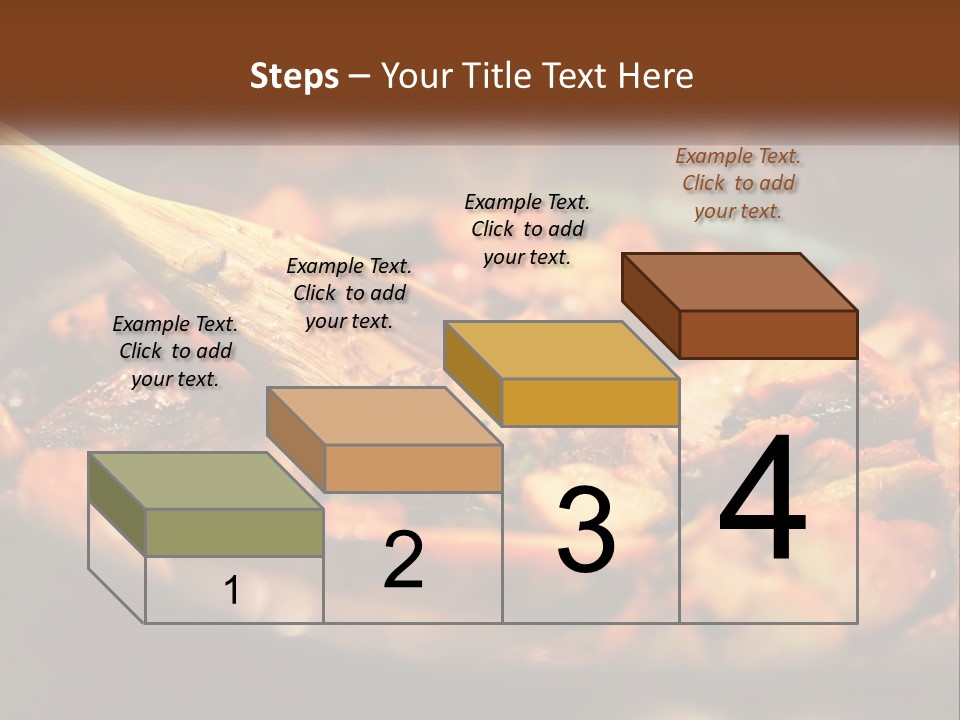 A Pan Filled With Food And A Wooden Spoon PowerPoint Template