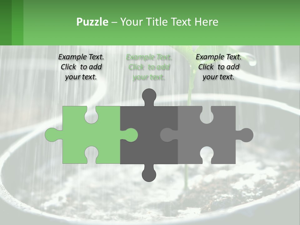 A Plant Sprouting From A Pot With Rain Coming From It PowerPoint Template