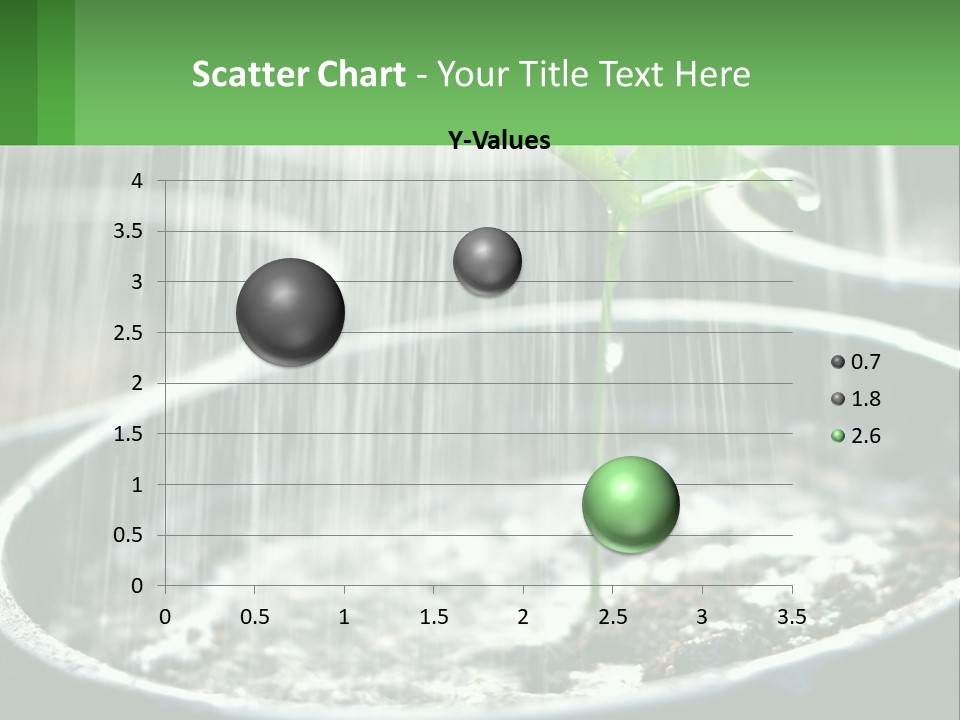 A Plant Sprouting From A Pot With Rain Coming From It PowerPoint Template
