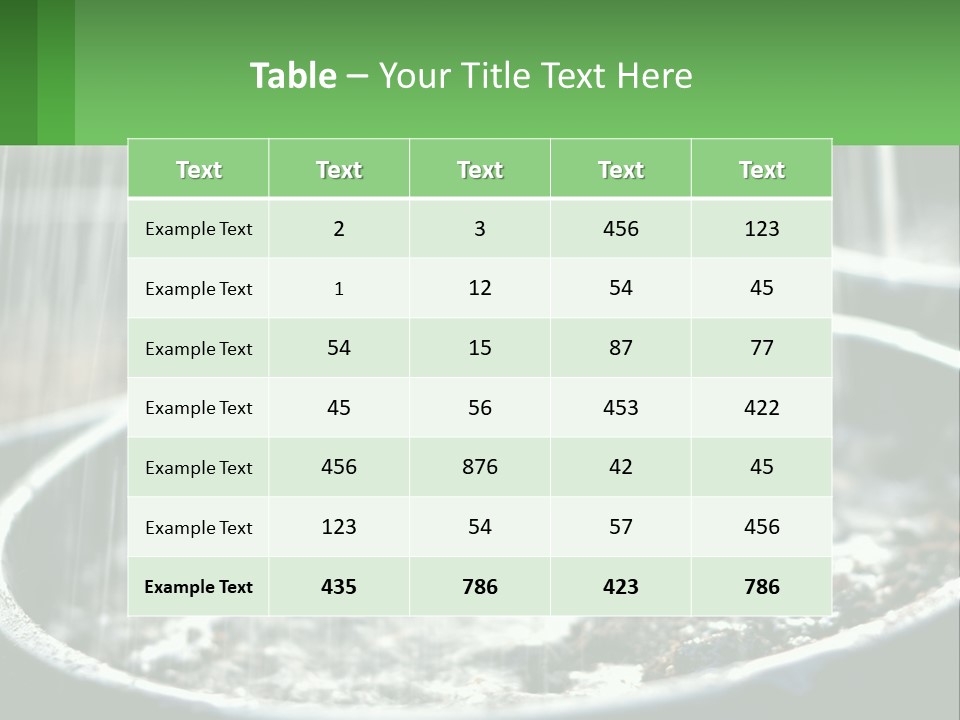 A Plant Sprouting From A Pot With Rain Coming From It PowerPoint Template
