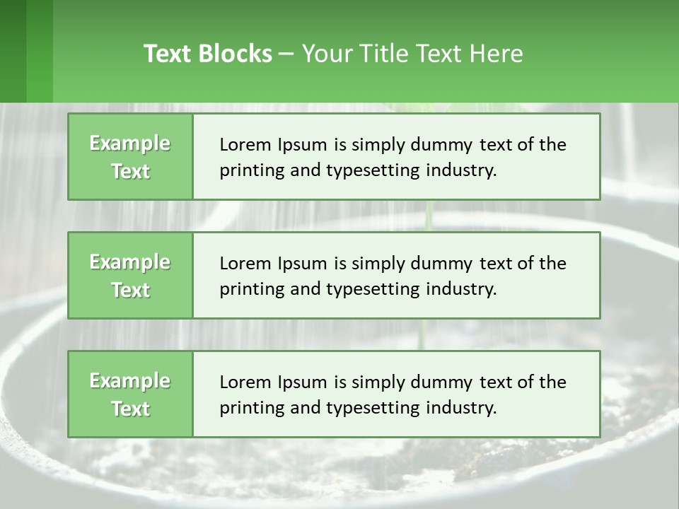 A Plant Sprouting From A Pot With Rain Coming From It PowerPoint Template