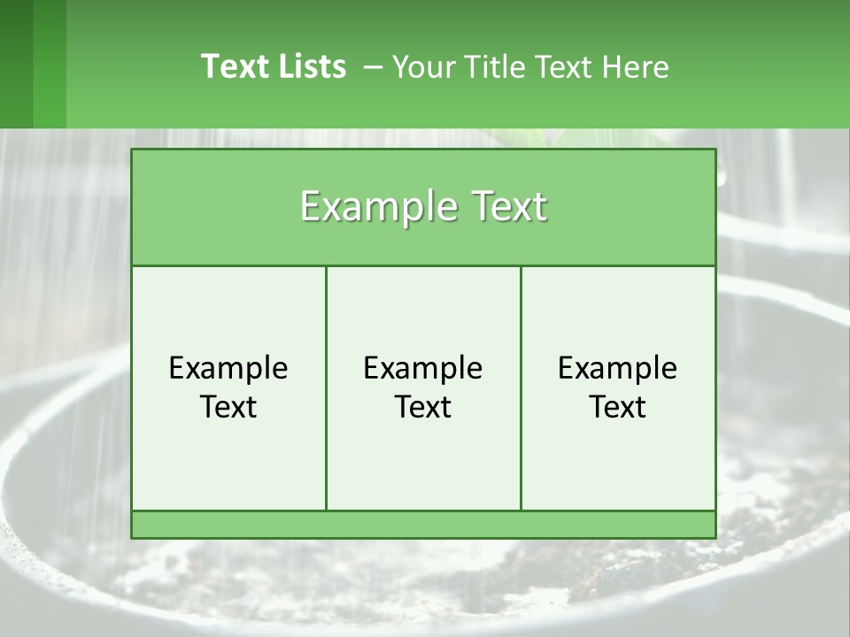 A Plant Sprouting From A Pot With Rain Coming From It PowerPoint Template